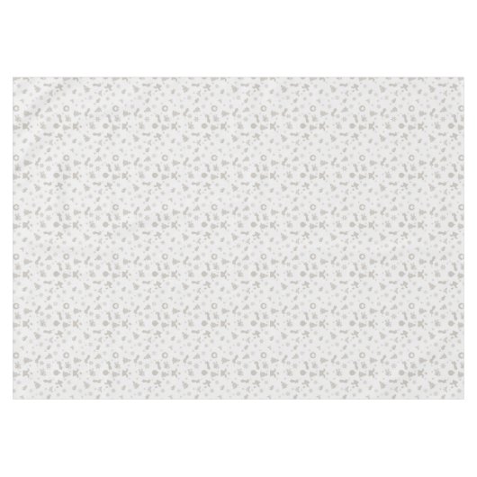 Nappe Motif de Noël gris sur gris clair (Devant (Horizontal))