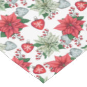 Nappe Motif de Noël Poinsettia (Angle)