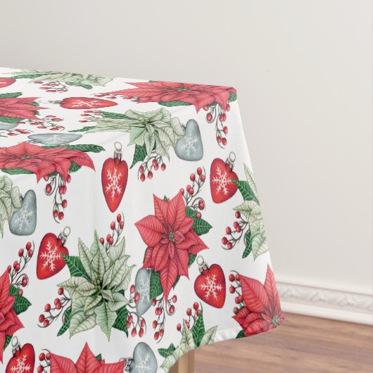 Nappe Motif de Noël Poinsettia (In Situ)