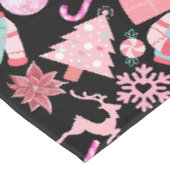Nappe Motif de Noël rose 02 (Angle)