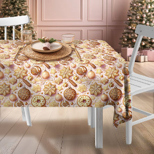 Nappe Motif de Noël rose or #12 ID1009