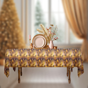 Nappe Motif de Noël rose or #19 ID1009