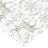 Nappe Motif de Noël rustique moderne argent/blanc (Angle)