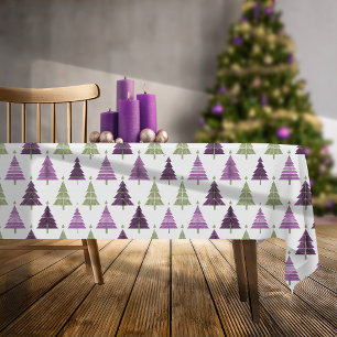 Nappe Motif de Noël vert violet #25 ID1009