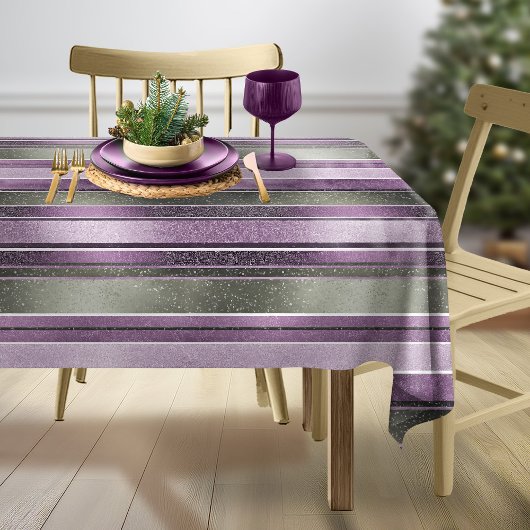 Nappe Motif de Noël vert violet #27 ID1009