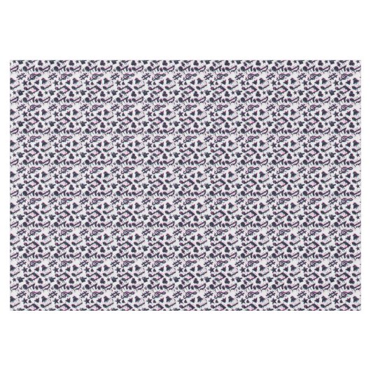 Nappe Motif de notes musicales et de coeurs déformés (Devant (Horizontal))