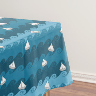 Nappe Motif de papier de bateaux