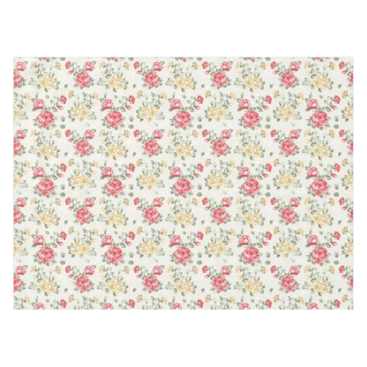 Nappe Motif de papier peint d'élégance des roses roses (Devant (Horizontal))