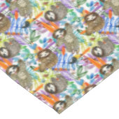 Nappe Motif de paresse d'aquarelle de bande dessinée (Angle)