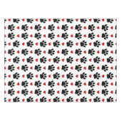 Nappe Motif De Pâtes, Pâtes De Chien, Pâtes Noires, Coeu (Devant (Horizontal))