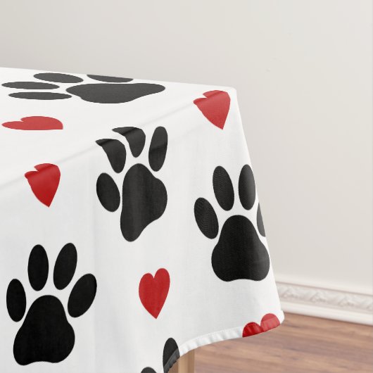 Nappe Motif De Pâtes, Pâtes De Chien, Pâtes Noires, Coeu (In Situ)
