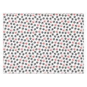 Nappe Motif De Pâtes, Pâtes Noires, Pâtes Rouges, Coeurs (Devant (Horizontal))