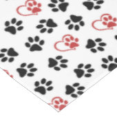 Nappe Motif De Pâtes, Pâtes Noires, Pâtes Rouges, Coeurs (Angle)