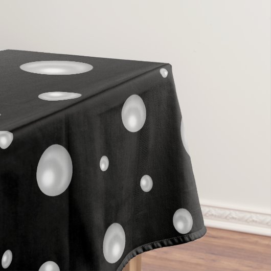Nappe Motif de perle sur fond noir (In Situ)