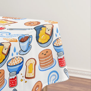 Nappe Motif de petit déjeuner mignon – Nourriture Kawaii