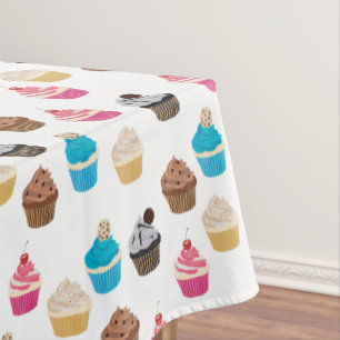 Nappe Motif de petits gâteaux colorés