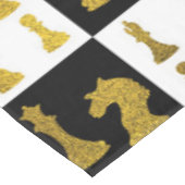 Nappe Motif de pièces d'échecs d'échiquier et d'or (Angle)