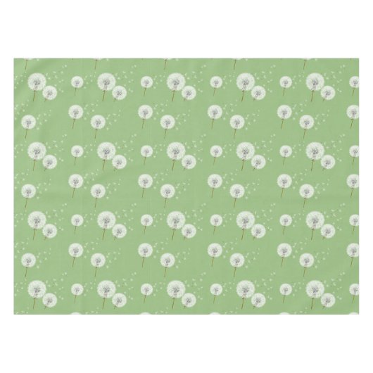 Nappe Motif de pissenlit sur l'arrière - plan vert (Devant (Horizontal))