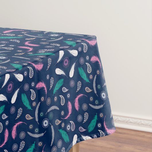 Nappe motif de plumes de style de boho (In Situ)