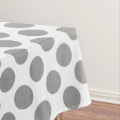 Nappe Motif de point Polka gris monogramme personnalisé (In Situ)