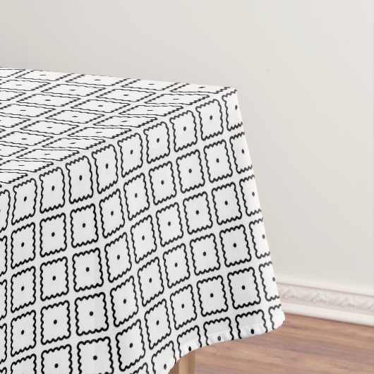 Nappe Motif de points de Carré noir et blanc (In Situ)