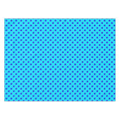 Nappe Motif de points polka bleus sur fond cyan (Devant (Horizontal))