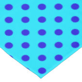 Nappe Motif de points polka bleus sur fond cyan (Angle)