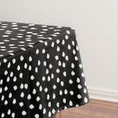 Nappe Motif de points Random Polka moderne noir et blanc (In Situ)