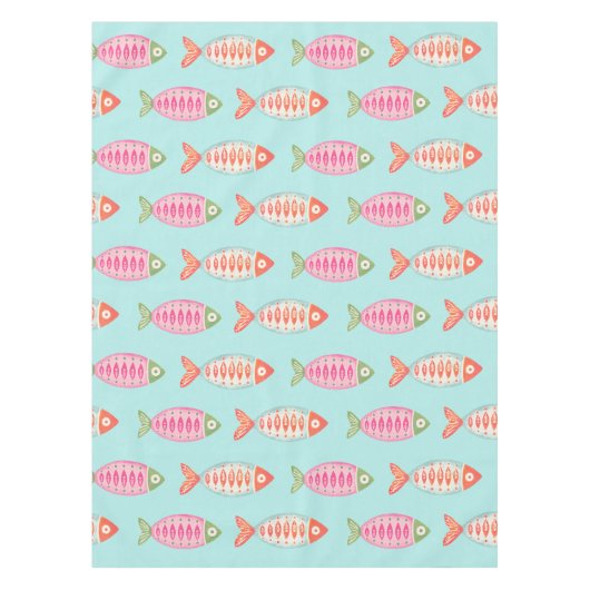 Nappe Motif de poisson d'été coloré côtier (Devant)