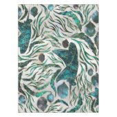 Nappe Motif de poisson stingray et squelette Abalone (Devant)