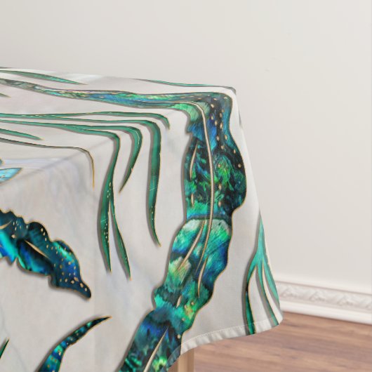 Nappe Motif de poisson stingray et squelette Abalone (In Situ)