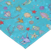 Nappe Motif de poissons de turquoise (Angle)