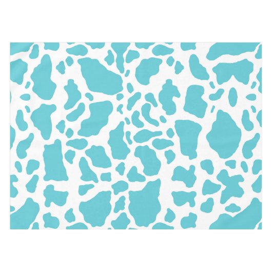 Nappe Motif de Poster de animal de points de vache bleu  (Devant (Horizontal))
