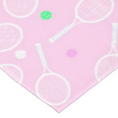 Nappe Motif de raquette de tennis Pastel Pink (Angle)
