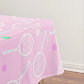 Nappe Motif de raquette de tennis Pastel Pink (In Situ)
