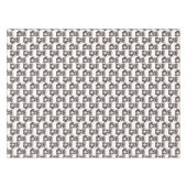 Nappe Motif de Raton Laveur Blanc  (Devant (Horizontal))