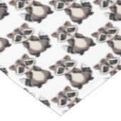 Nappe Motif de Raton Laveur Blanc  (Angle)