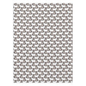 Nappe Motif de Raton Laveur Blanc  (Devant)