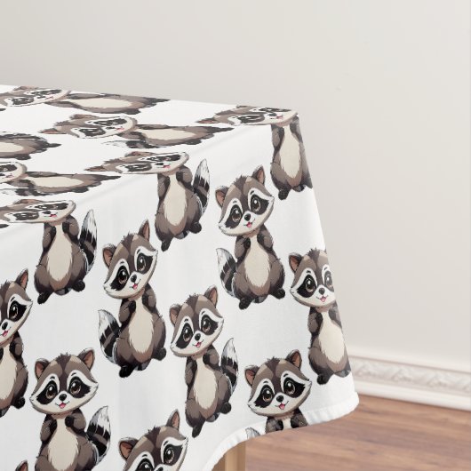 Nappe Motif de Raton Laveur Blanc  (In Situ)