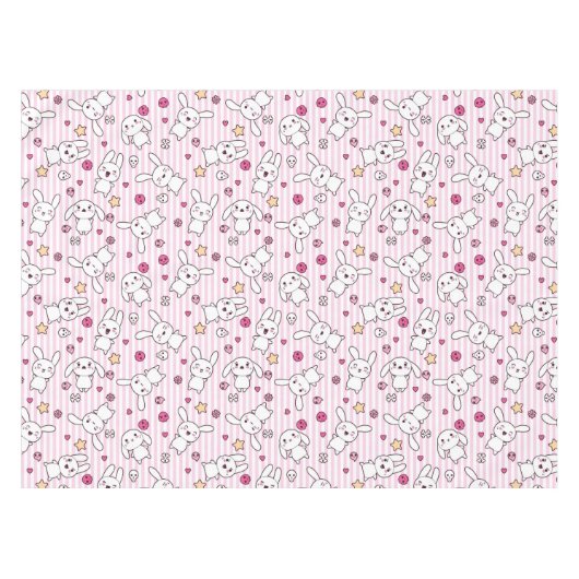 Nappe motif de rayures de kawaii (Devant (Horizontal))