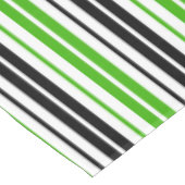 Nappe Motif de rayures vert noir blanc  (Angle)