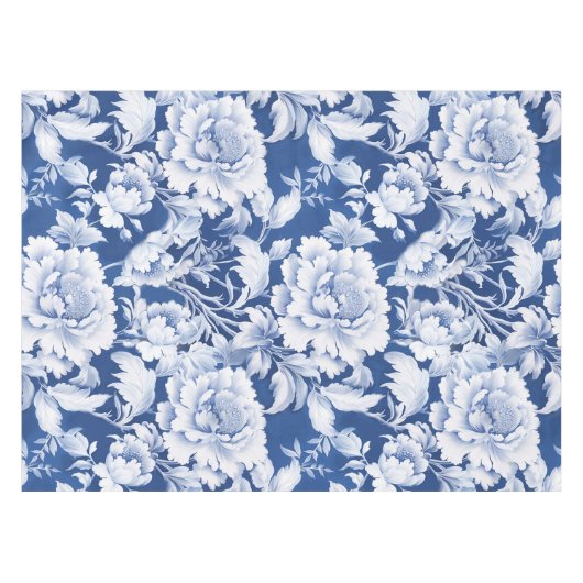 Nappe Motif de rose blanc/bleu pâle (Devant (Horizontal))