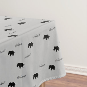 Nappe motif de silhouette rhinocéros