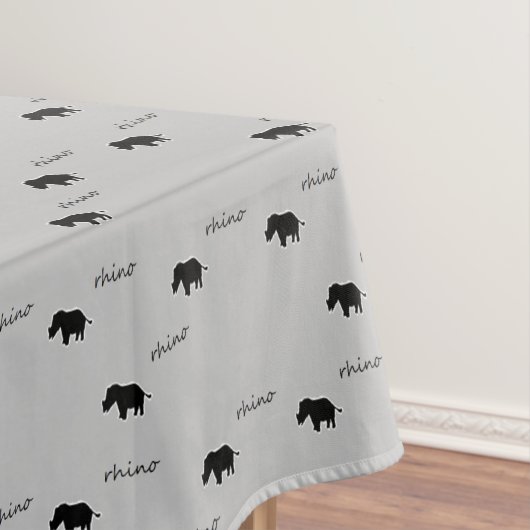 Nappe motif de silhouette rhinocéros (In Situ)
