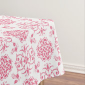 Nappe Motif de style damassé rose et blanc (In Situ)