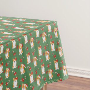 Nappe Motif de Sucre de canne de Noël de Corgi