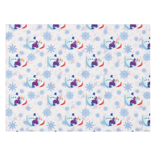 Nappe Motif de surface Snowman de Noël (Devant (Horizontal))