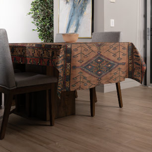 Nappe Motif de tapis géométrique persan Brown