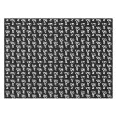 Nappe Motif de texte de livre noir et blanc d'Halloween (Devant (Horizontal))