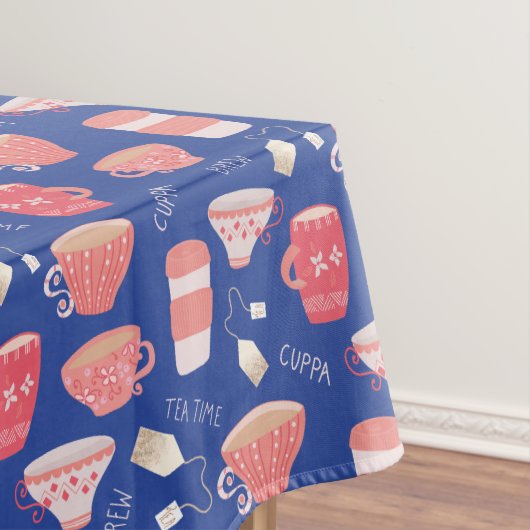 Nappe motif de thé à thé vintage (In Situ)